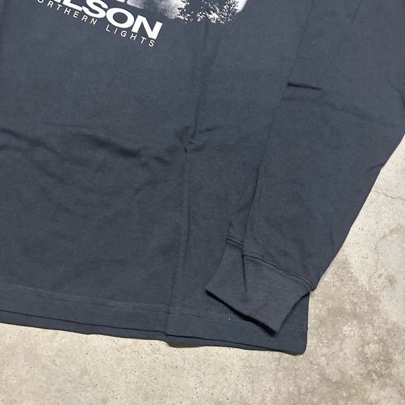 NWT Filson Northern Lights Long Sleeve Moose T Shirt Black Made in USA Outdoors - Picture 2 of 4